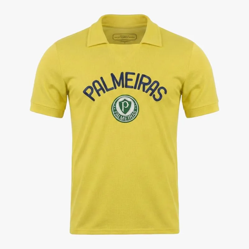 Camiseta Palmeiras Retrô Brasil Masculina - Amarelo - P