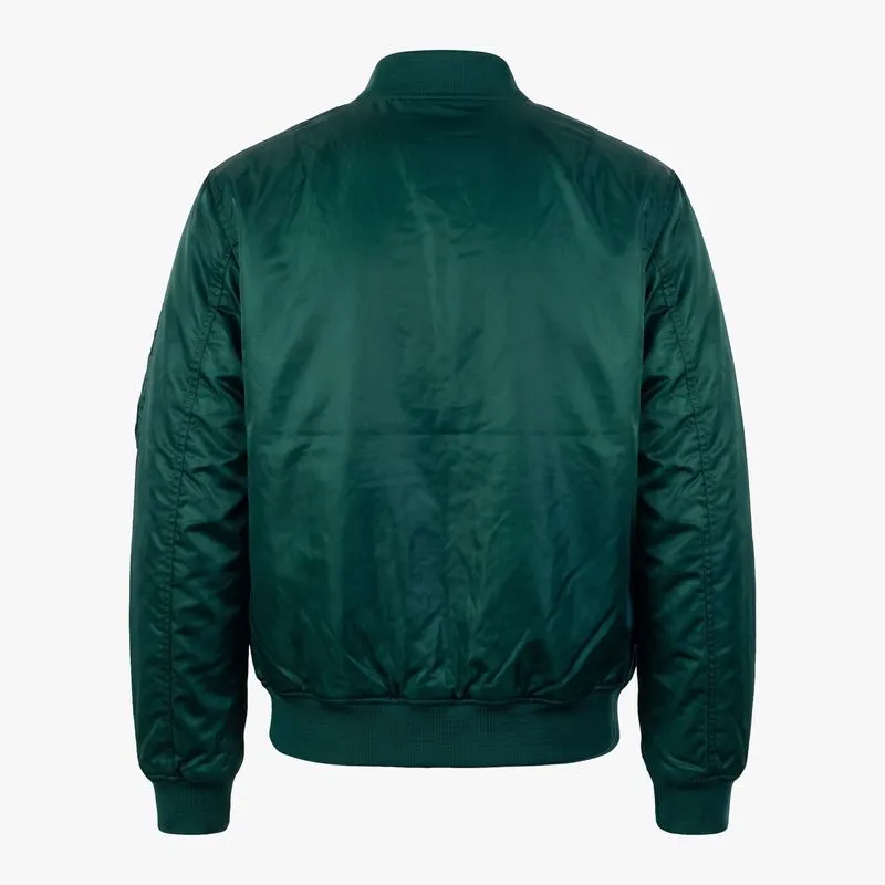 Jaqueta Bomber Palmeiras Heritage Feminina - Rain Forest/White Jade - G
