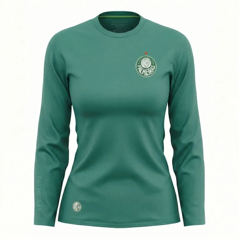Camiseta Manga Longa Palmeiras 1914 Uv50 Feminina - Viridis - P