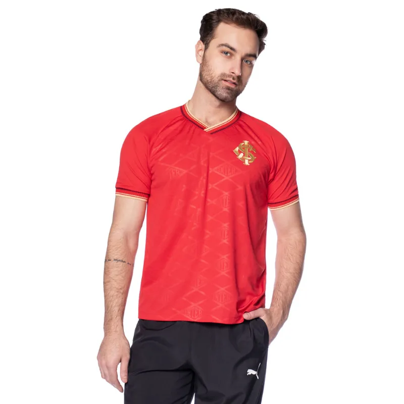 Camiseta Masculina Betel Inter Gold Losango Vermelho/Dourado - G