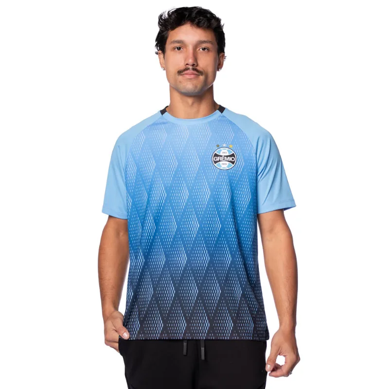 Camiseta Masculina Betel Grêmio Raça Azul/preto - GG