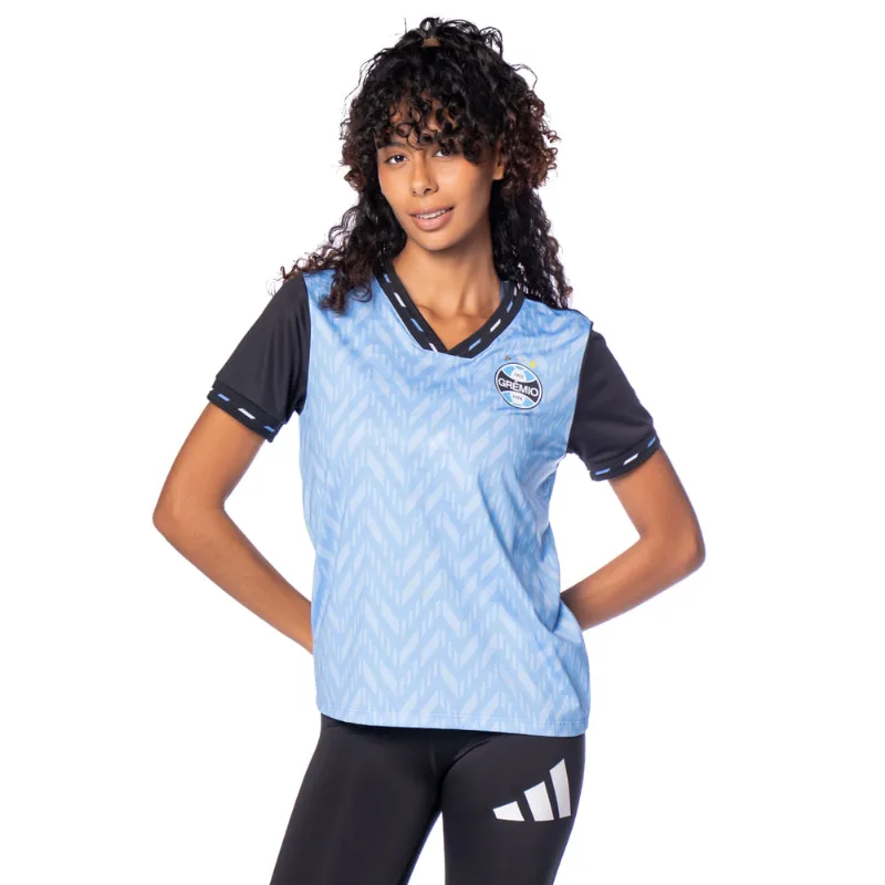 Camiseta Feminina Betel Champion Grêmio Azul/Preto - M