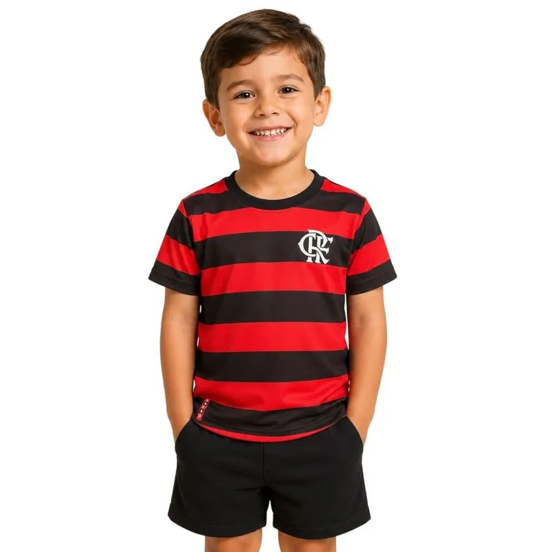 Camiseta Infantil Betel M/C Flamengo I 8126015-9362 6 / VERMELHO-PRETO