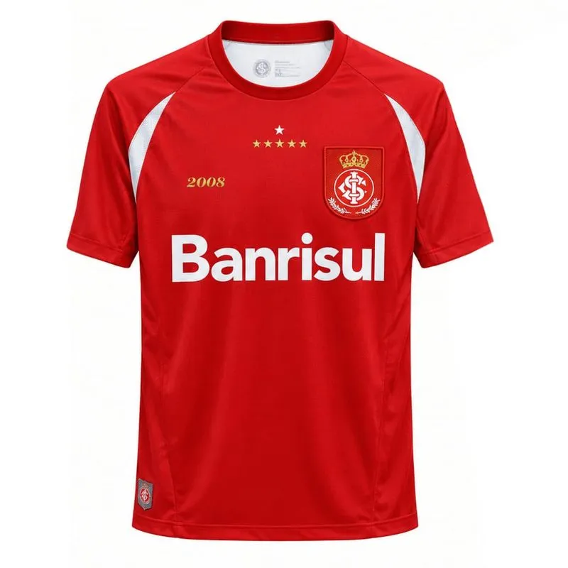 Camisa Betel Inter Retrô 2008 Masculina Vermelha GG