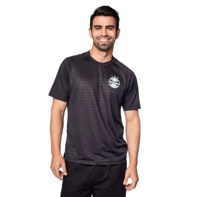 Camiseta Masculina Betel Grêmio Essence Losangos Preto - P