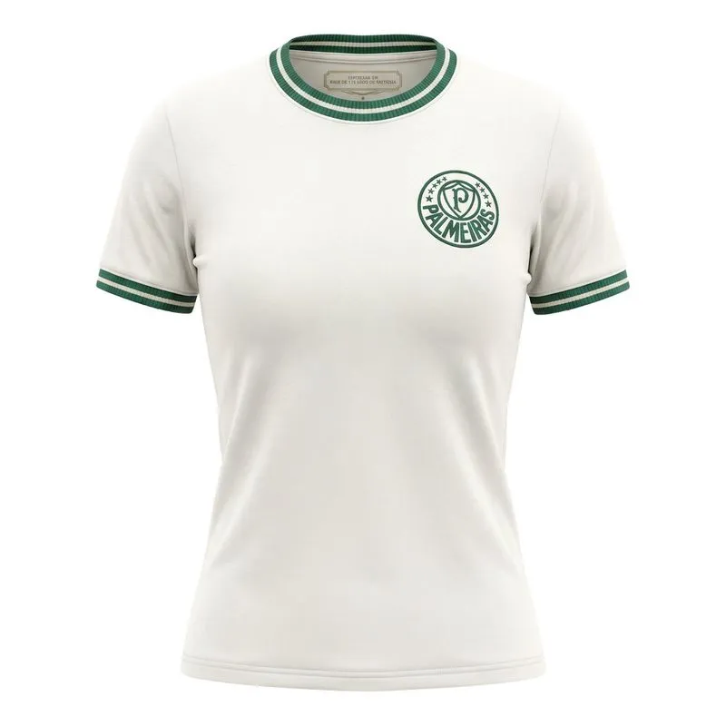 Camiseta Palmeiras Retrô Nostalgia 1976 Feminina - Snow White - M