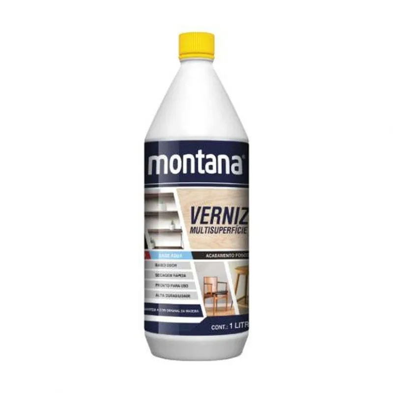Verniz Piso Base Água Brilhante 1 Litro - Proteção Para Madeira Interna
