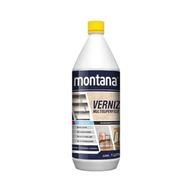 Verniz Piso Base Água Fosco 1 Litro - Proteção Para Madeira Interna - Montana