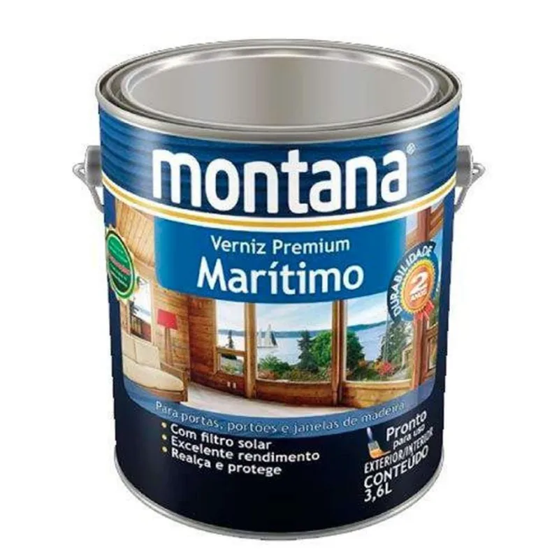 Verniz Marítimo Alto Brilho 3,6 Litros Base Água Natural - Galão 25863