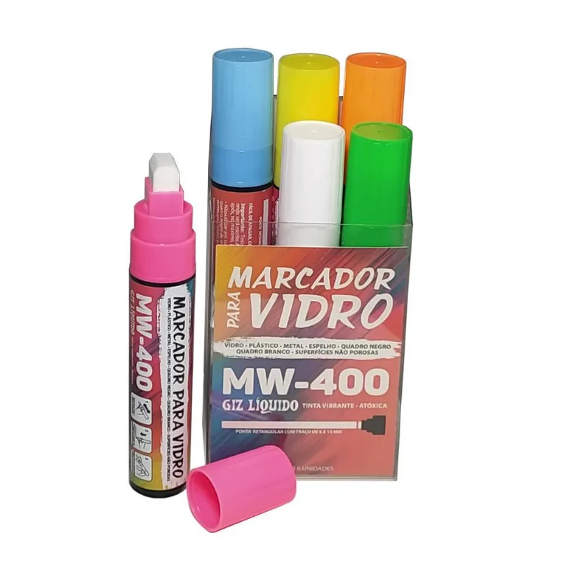 Giz Liquido Marcador Vidro, Plástico, Quadro E Metal