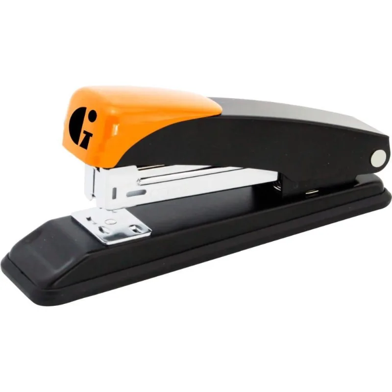 Grampeador Metal GE-1036 Preto e Laranja