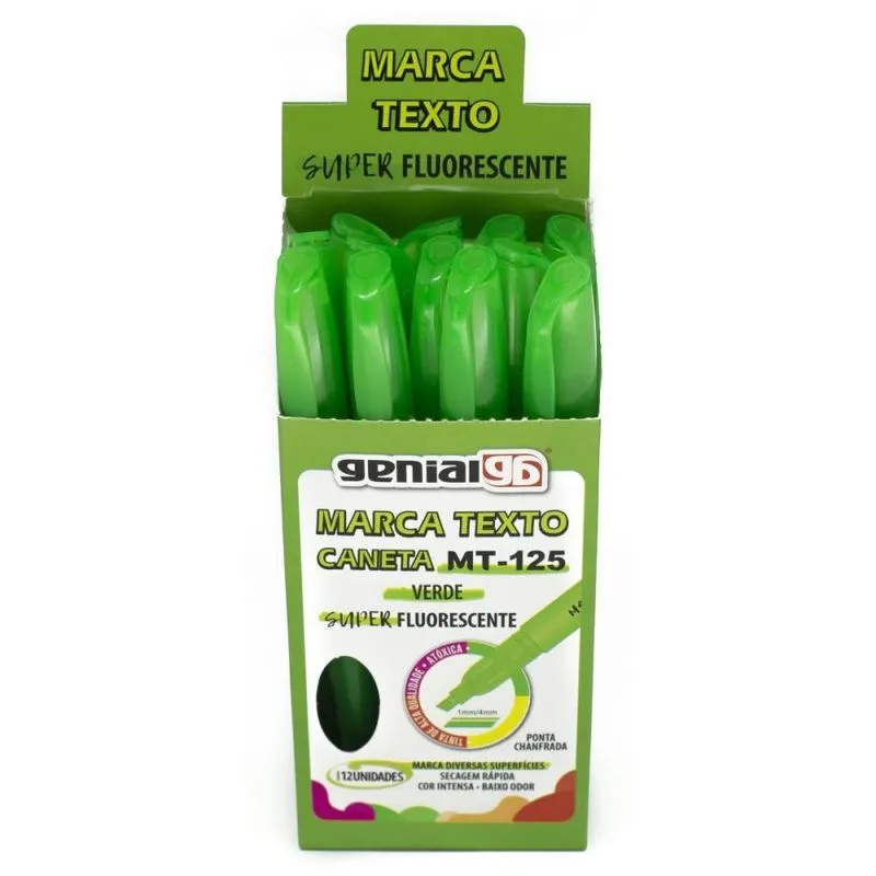Caneta Marca Texto Mt-125 Verde