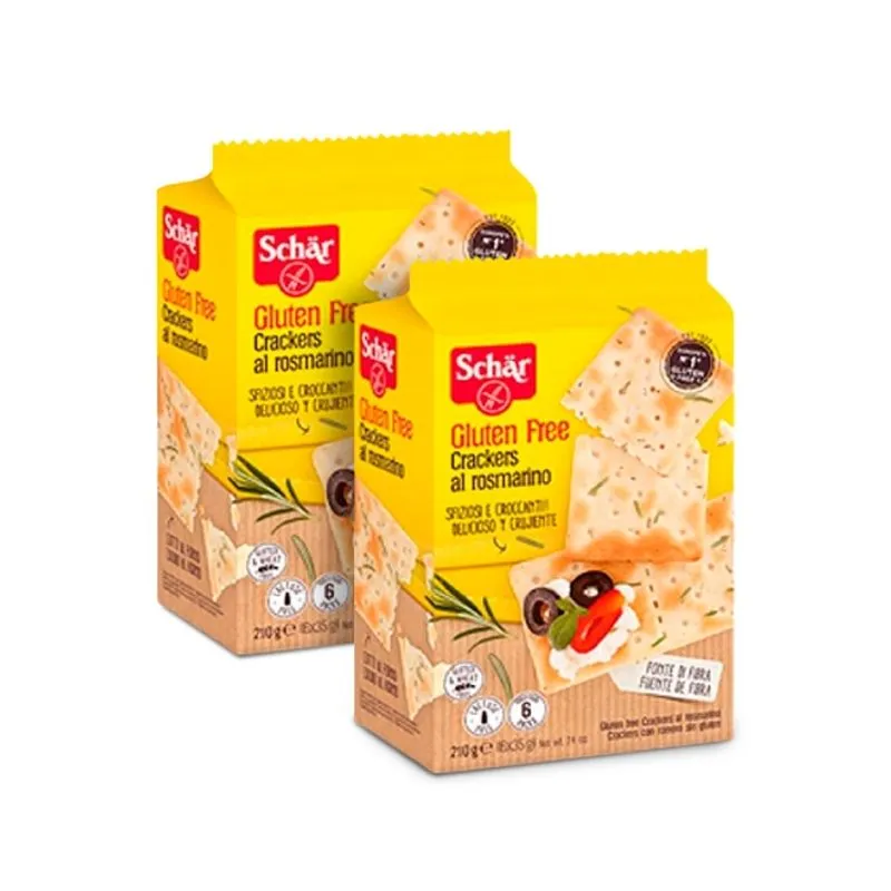 Kit Com 2 Biscoitos Cracker Al Rosmarino Com Alecrim Sem Glúten - Dr Schar