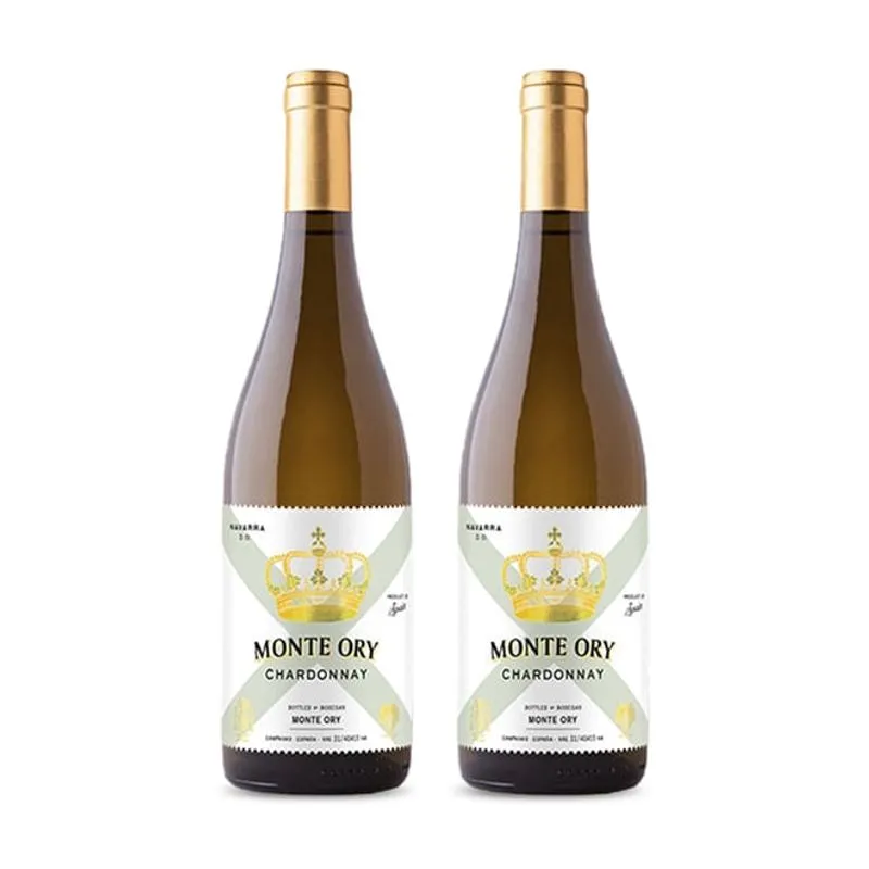 Kit com 2 Vinhos Espanhol Monte Ory Branco D.O Navarra 2018