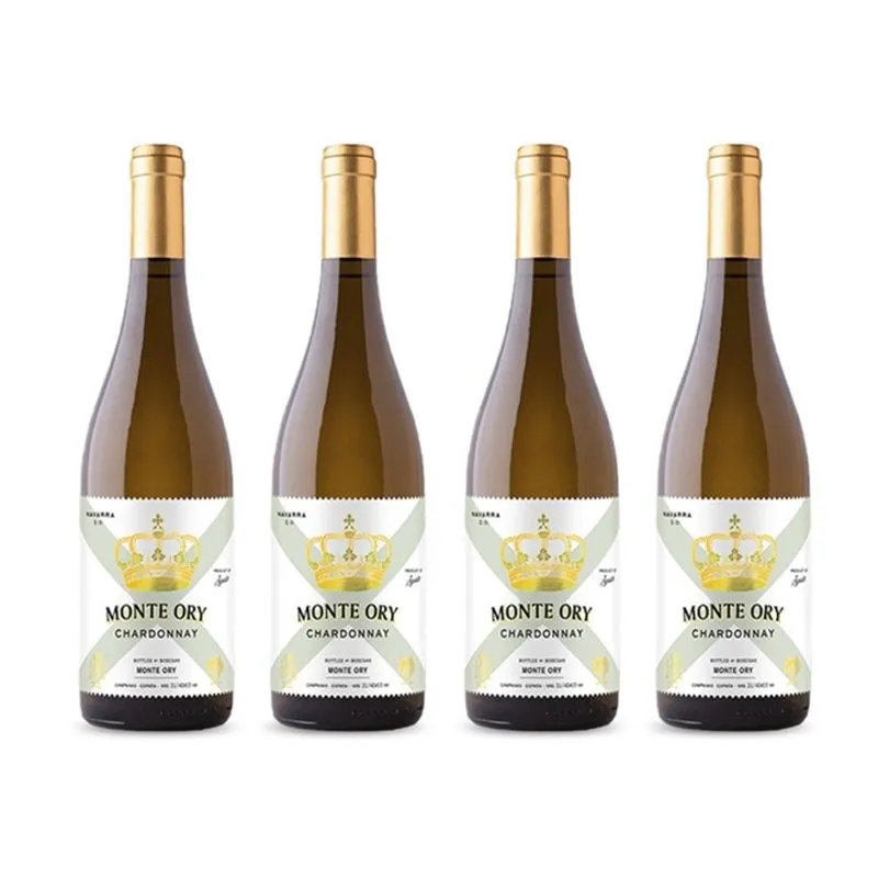 Kit com 4 Vinhos Espanhol Monte Ory Branco D.O Navarra 2018