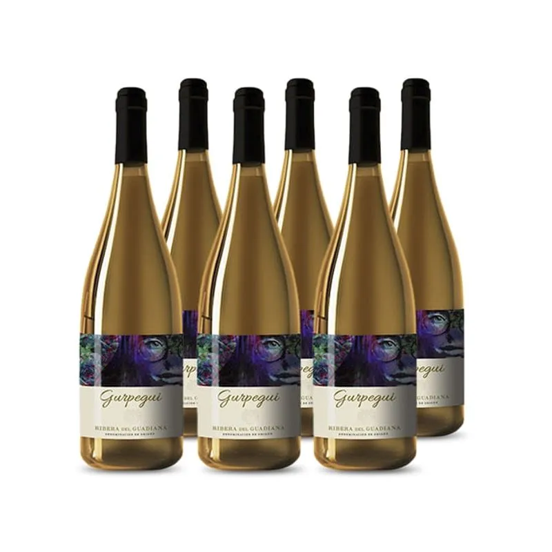 Kit com 6 Vinhos Espanhol Branco Gurpegui Viura