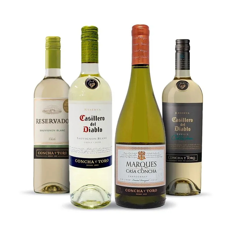 Kit com 4 Vinhos Branco (Wine box) Coleção - Concha Y Toro