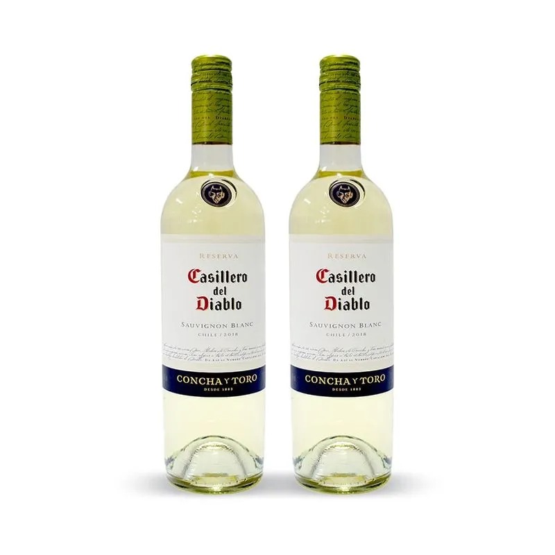 Kit com 2 Vinhos Branco Collection White Casillero Del Diablo 750 ml - Concha Y Toro