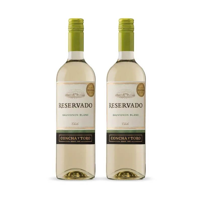 Kit com 2 Vinhos Branco Sauvignon Blanc Reservado 750 ml - Concha Y Toro