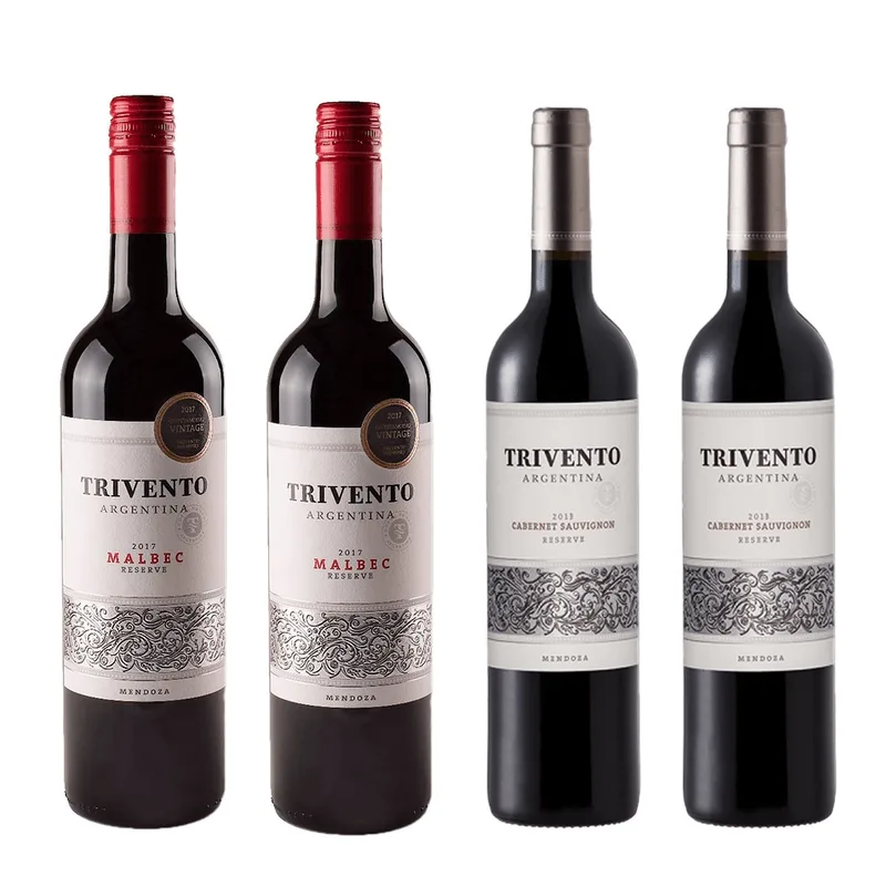 Kit Com 4 Vinhos Reserve Malbec E Carbenet 750ml - Trivento
