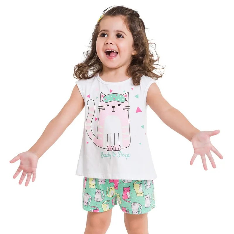 Pijama Infantil Feminino Blusa + Short Kyly 109775.40009.3