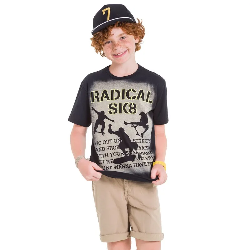 Camiseta Infantil Masculina Kyly Meia Malha 109748.70152.14