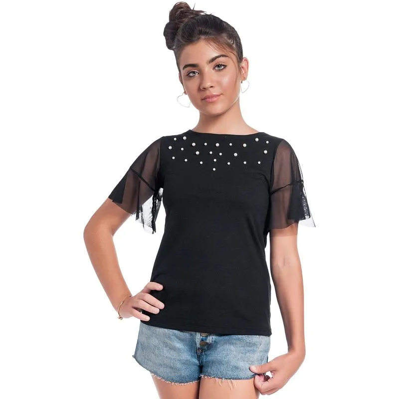 Blusa Teen Feminina Amora Meia Malha 51174.0001.10