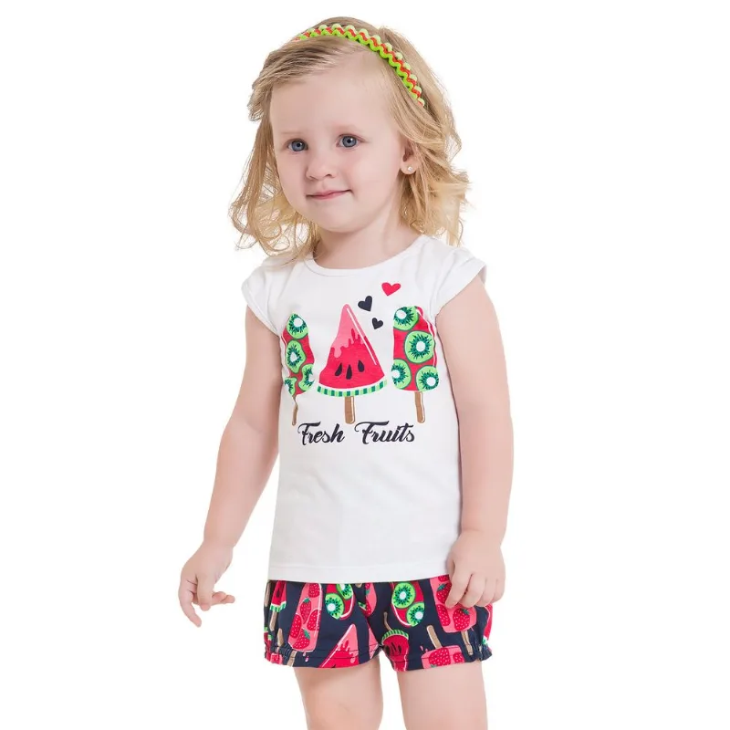 Conjunto Infantil Feminino Blusa + Short Kyly 109623.0467.2