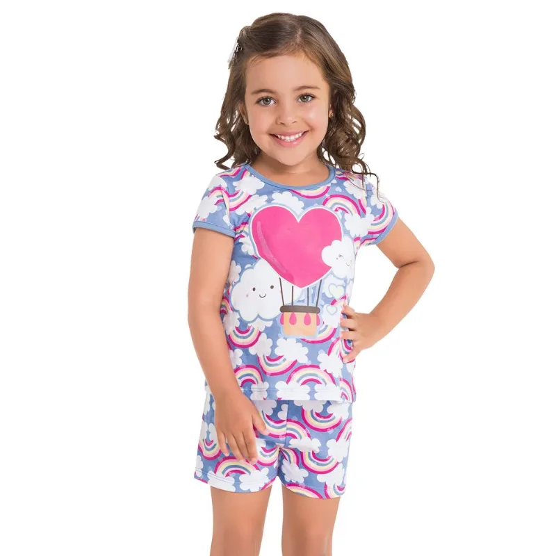 Pijama Infantil Feminino Blusa + Short Kyly 109779.12868.6
