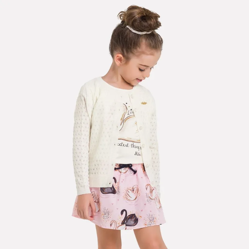 Casaco Infantil Feminino Milon Tricot M6794.0452.6