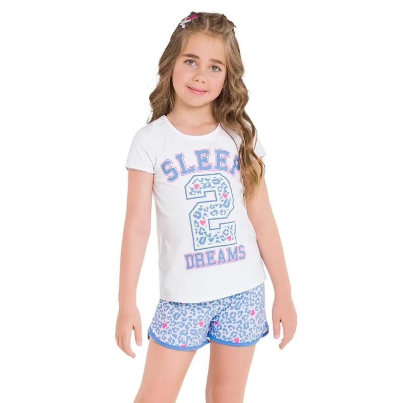 Pijama Infantil Feminino Blusa + Short Kyly 109786.0001.4