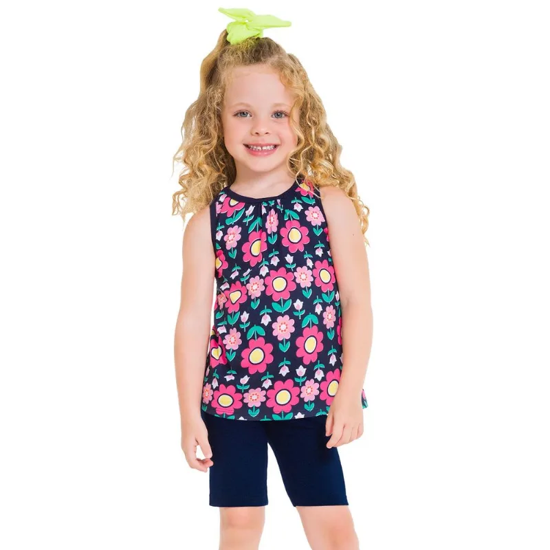 Conjunto Infantil Feminino Blusa + Ciclista Kyly 109644.0484.8