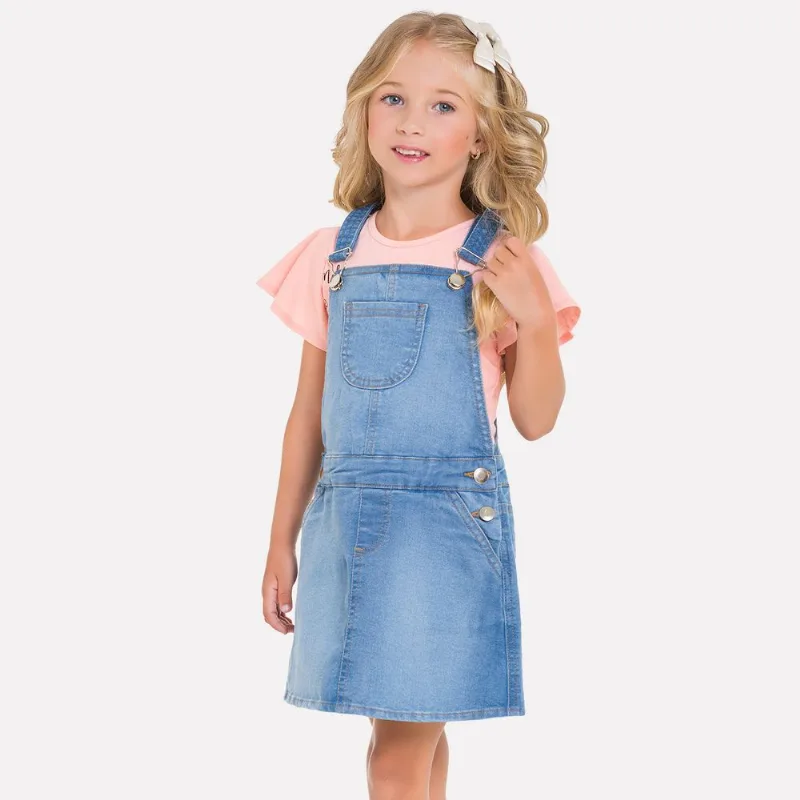 Salopete Infantil Feminina Milon Jeans 11662.6108.12