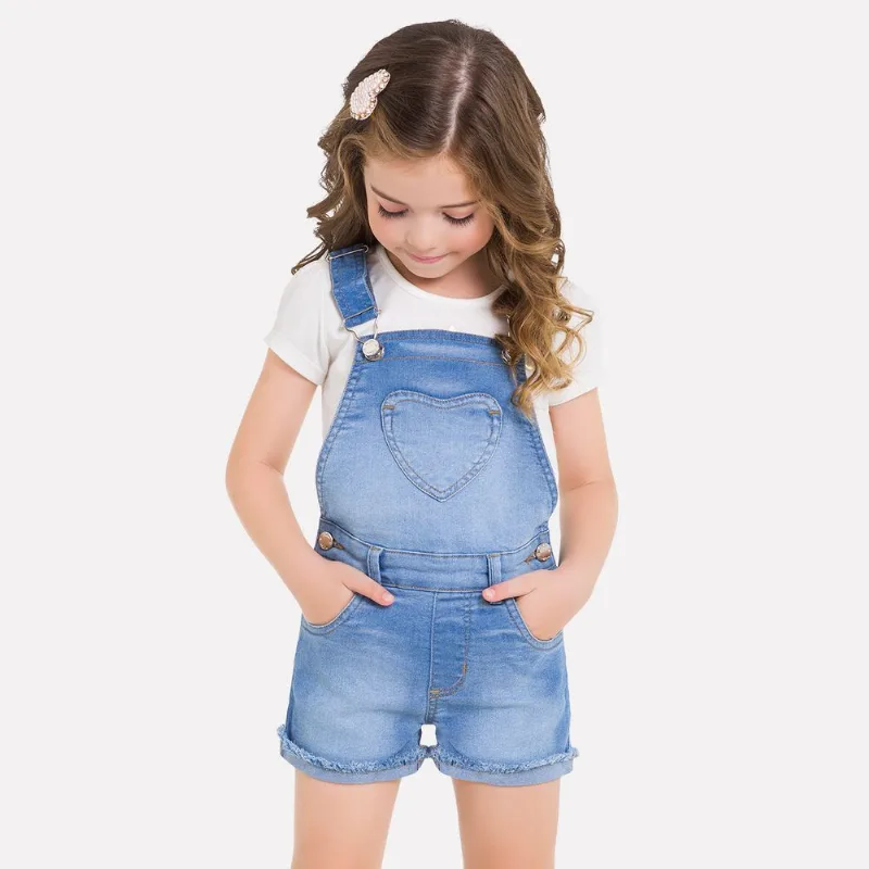 Jardineira Infantil Feminina Milon Jeans 11664.JEANS.8