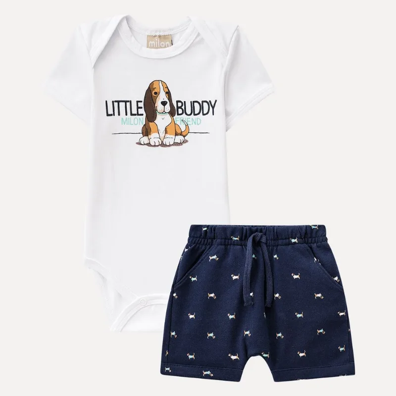 Conjunto Bebê Masculino Body + Bermuda Milon 11776.0001.P