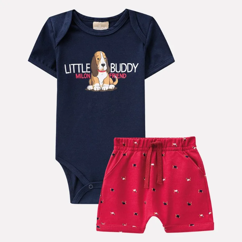 Conjunto Bebê Masculino Body + Bermuda Milon 11776.6826.P