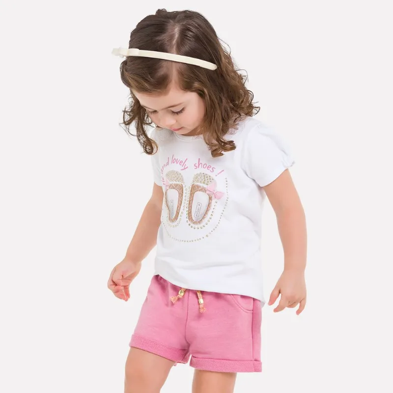 Conjunto Infantil Feminino Blusa + Short Milon 11675.0001.1