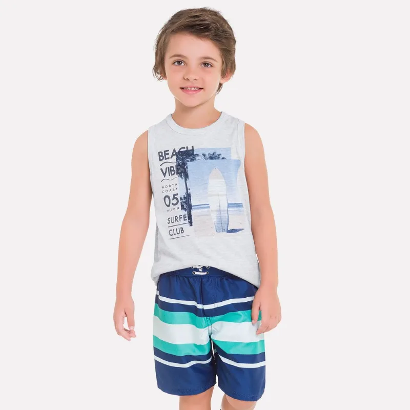 Conjunto Infantil Masculino Regata + Bermuda Milon 11811.2736.3