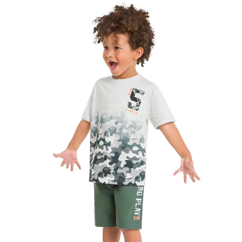 Conjunto Infantil Masculino Camiseta + Bermuda Kyly 109736.0467.4