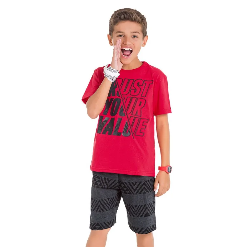 Conjunto Infantil Masculino Camiseta + Bermuda Kyly 109763.40082.6