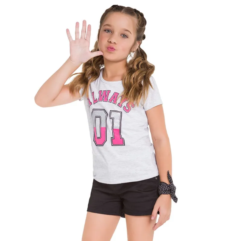 Blusa Infantil Feminina Kyly Meia Malha 109662.0467.8