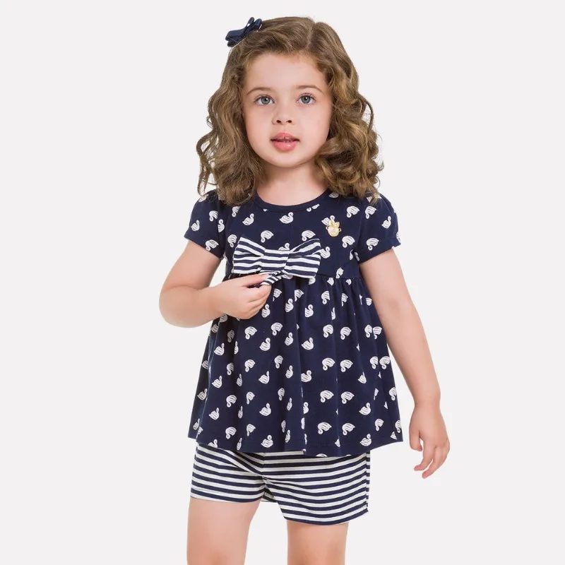 Conjunto Infantil Feminino Blusa + Short Milon 11687.6826.1