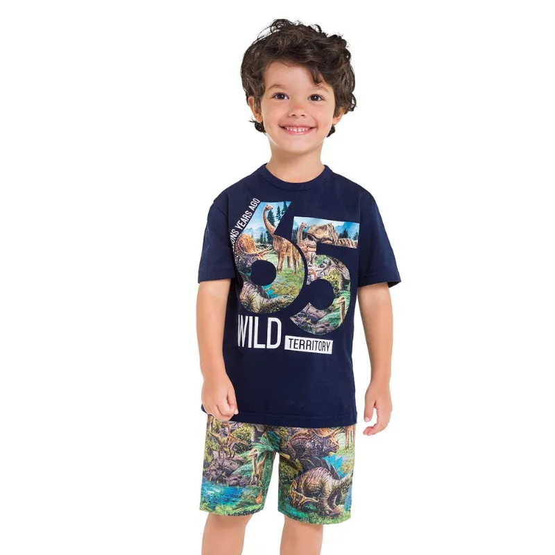 Conjunto Infantil Masculino Camiseta + Bermuda Kyly 109737.6826.6