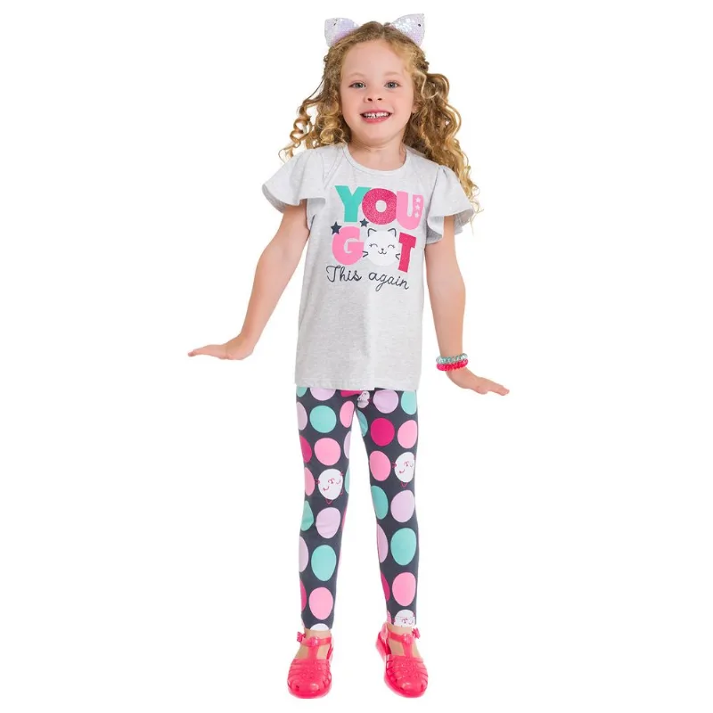 Conjunto Infantil Feminino Blusa + Legging Kyly 109650.0001.4