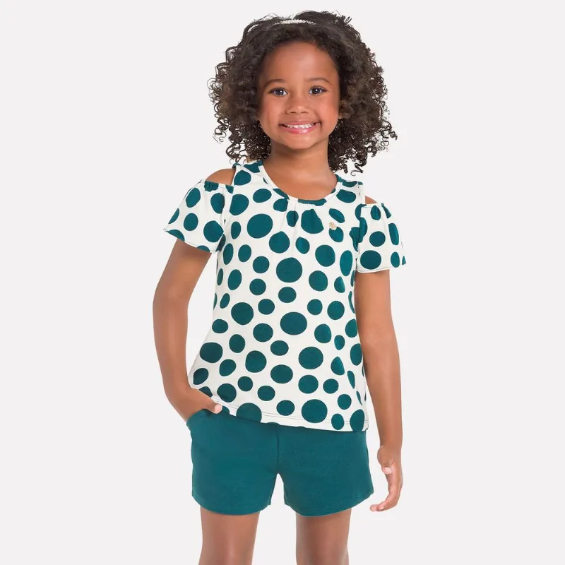 Conjunto Infantil Feminino Blusa + Short Milon 11741.0452.6