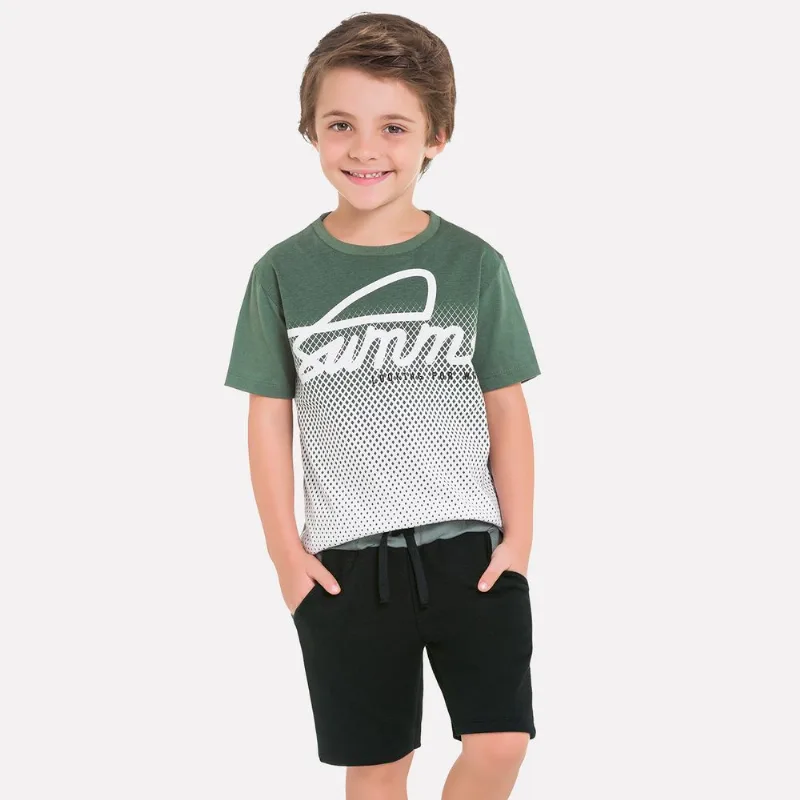 Conjunto Infantil Masculino Camiseta + Bermuda Milon 11813.6826.6