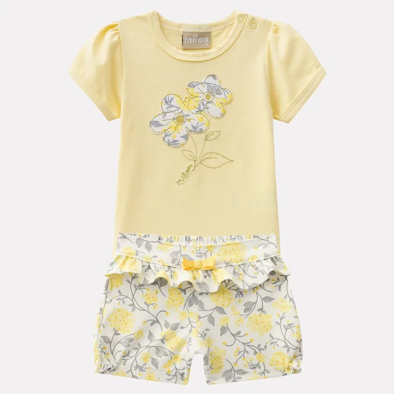 Conjunto Bebê Feminino Body + Short Milon 11651.2736.P