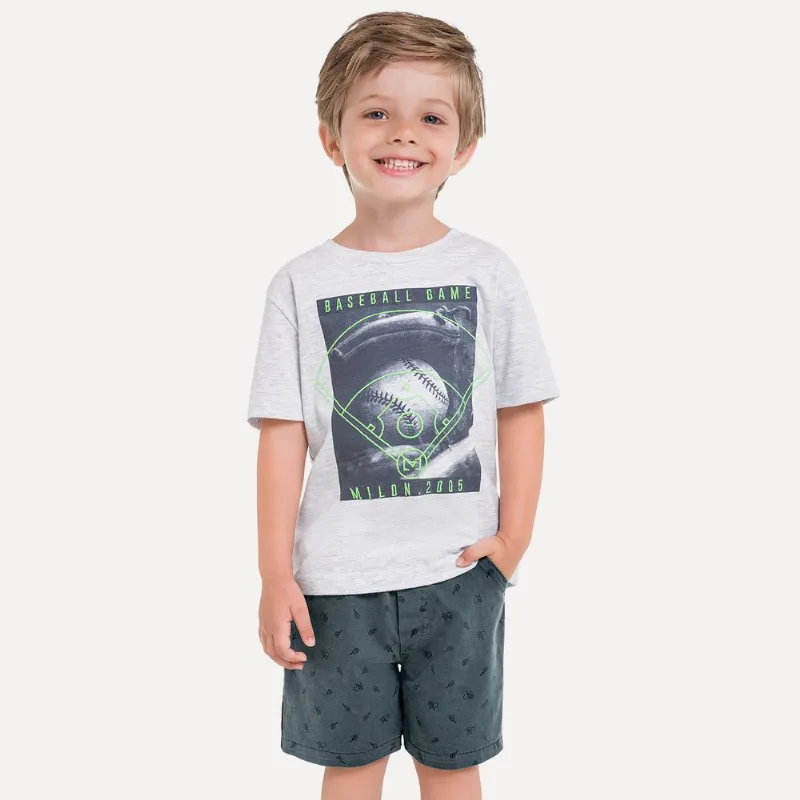 Conjunto Infantil Masculino Camiseta + Bermuda Milon 11791.2327.3