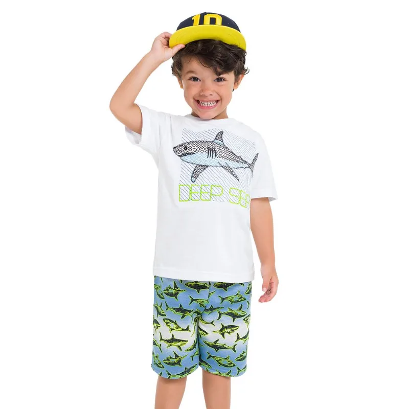 Conjunto Infantil Masculino Camiseta + Bermuda Kyly 109740.6826.4