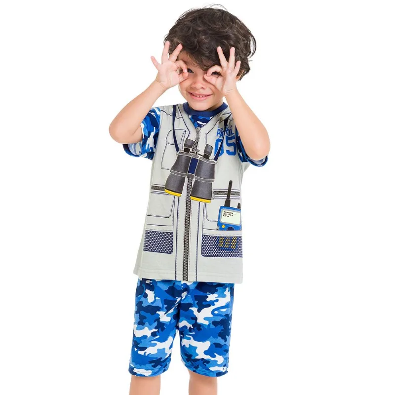 Pijama Infantil Masculino Camiseta + Bermuda Kyly 109794.70152.1